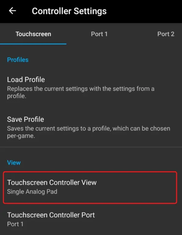 Control Settings And Enable D-pad